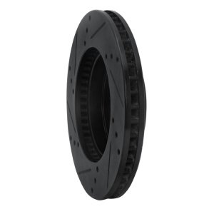 Toyota Corolla Brake Rotor (1) - Front Right - R1 Concepts - Drilled & Slotted - Black - `16-`22